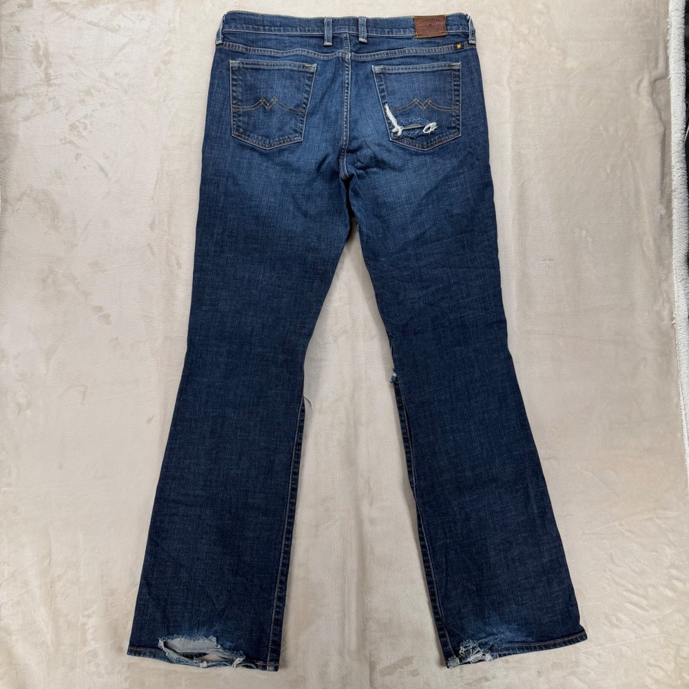 Lucky Brand Sweet N Low Jeans Womens 14/32 Blue Fair Distressed Bootcut Low Rise - Picture 8 of 8